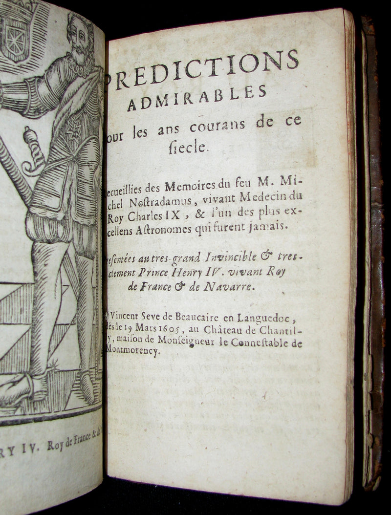 1689 Scarce French Book ~ NOSTRADAMUS ~ Les Vrayes Centuries et Propheties.