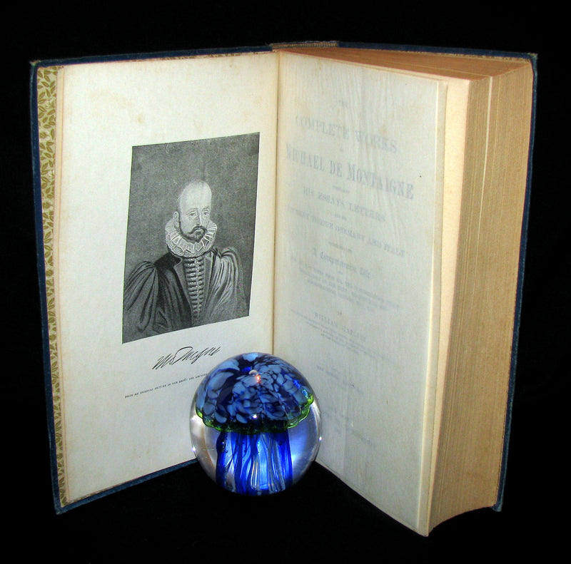 1888 Rare Victorian Book - The Complete Works of Michel De Montaigne Comprising His Essays