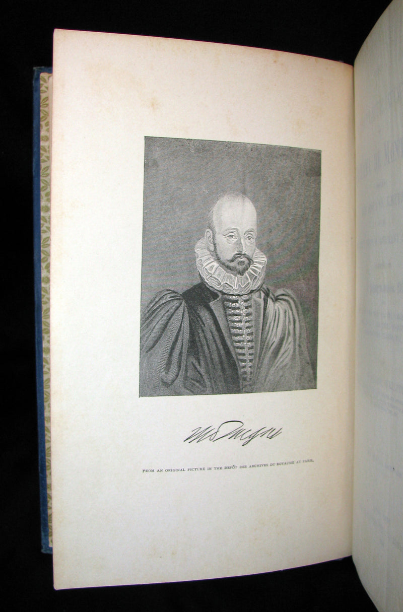 1888 Rare Victorian Book - The Complete Works of Michel De Montaigne Comprising His Essays