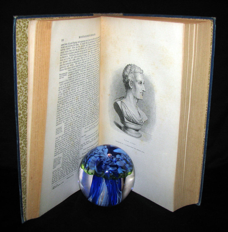 1888 Rare Victorian Book - The Complete Works of Michel De Montaigne Comprising His Essays