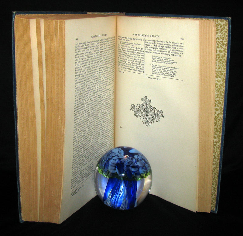 1888 Rare Victorian Book - The Complete Works of Michel De Montaigne Comprising His Essays