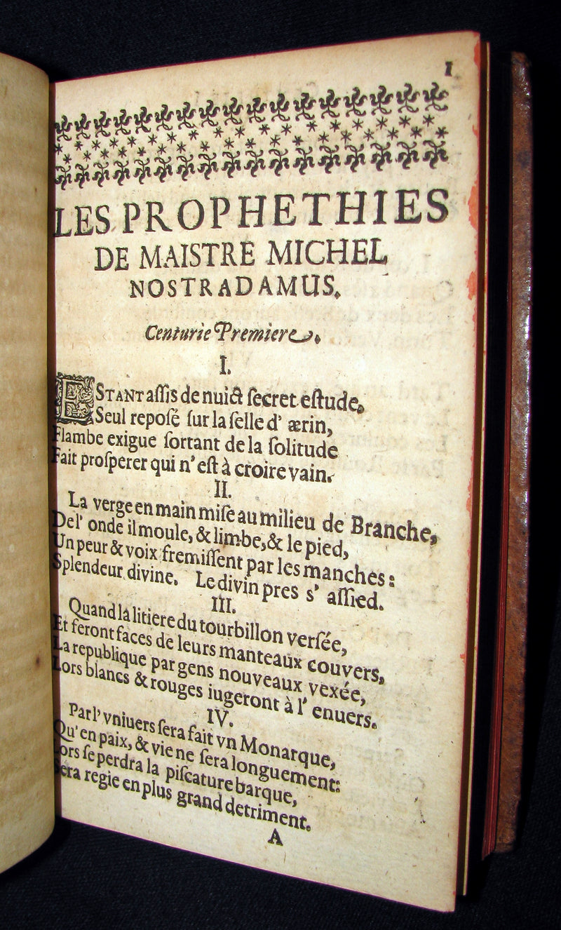 1689 Scarce French Book - NOSTRADAMUS, Les Vrayes Centuries et Propheties published by Volcker.