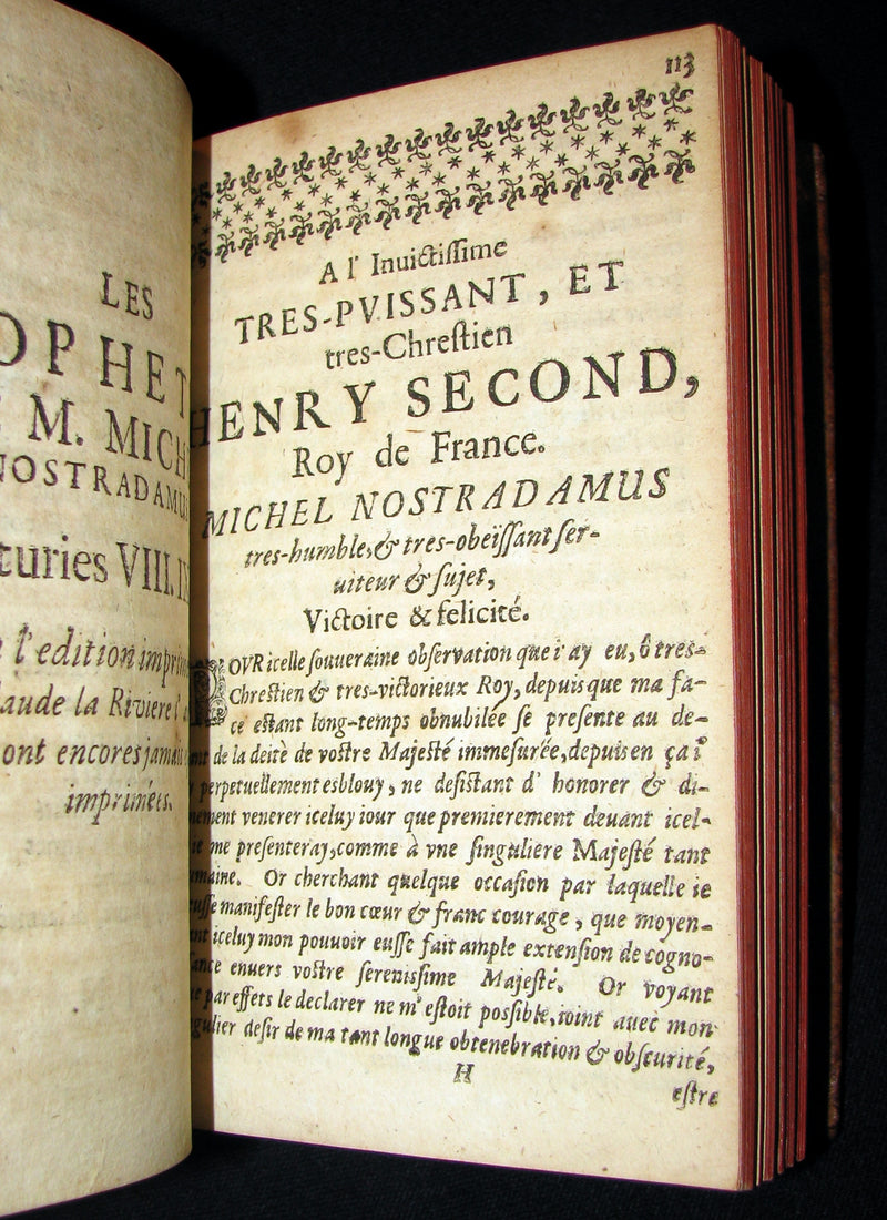 1689 Scarce French Book - NOSTRADAMUS, Les Vrayes Centuries et Propheties published by Volcker.