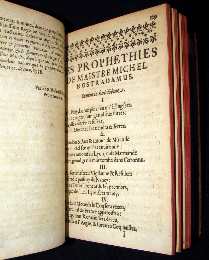 1689 Scarce French Book - NOSTRADAMUS, Les Vrayes Centuries et Propheties published by Volcker.