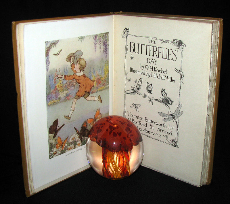 1921 Rare Book - The Butterflies' Day Illustrated by Hilda T. Miller. First Edition.