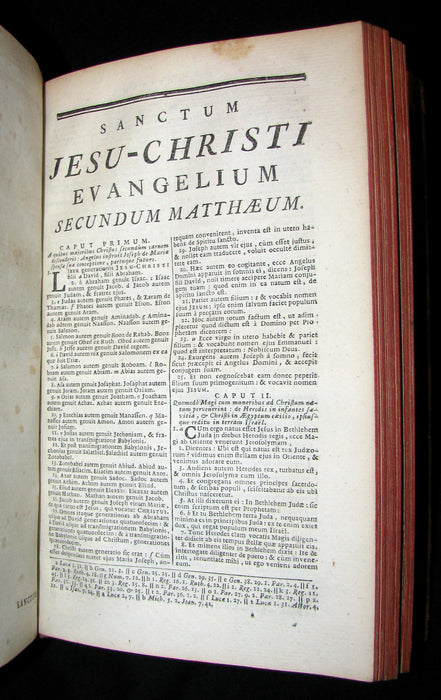 1773 Rare Latin Bible - Biblia Sacra Holy Bible published in Rouen with MAPS