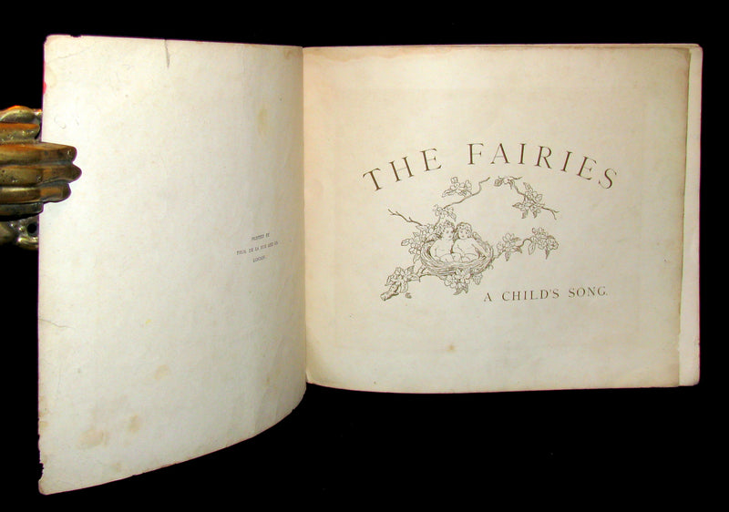1883 Scarce Book - The FAIRIES – A Child’s Song by William Allingham Illustrated by E. Gertrude Thomson. 1stED.
