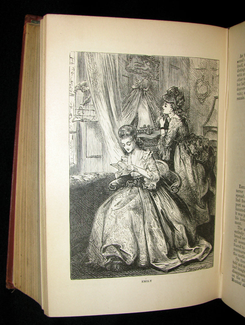 1880's Scarce Gothic Novel Edition -The Mysteries of Udolpho by Ann Radcliffe