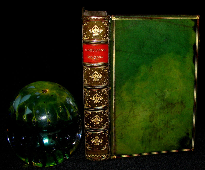 1866 Rare Victorian Book - THE LIFE & ADVENTURES OF ROBINSON CRUSOE