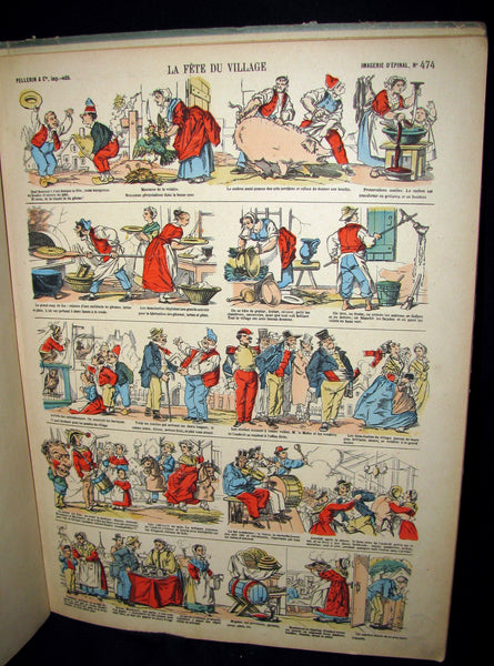 1890 Scarce illustrated French Book ~ Images d'Epinal en dispositions diverses No1