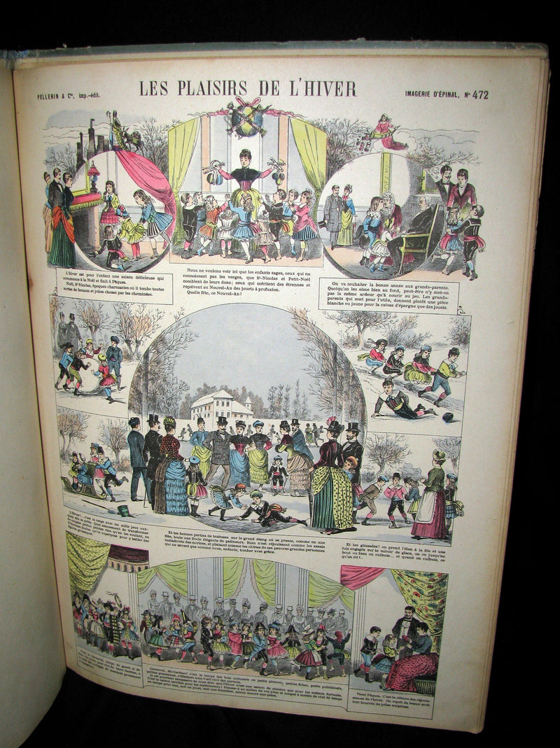 1890 Scarce illustrated French Book ~ Images d'Epinal en dispositions diverses No1