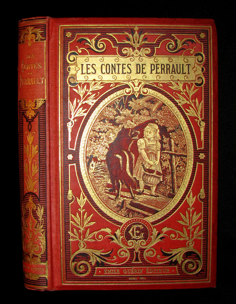 1890 Rare illustrated French Book ~ Contes de Perrault - Fairy Tales.