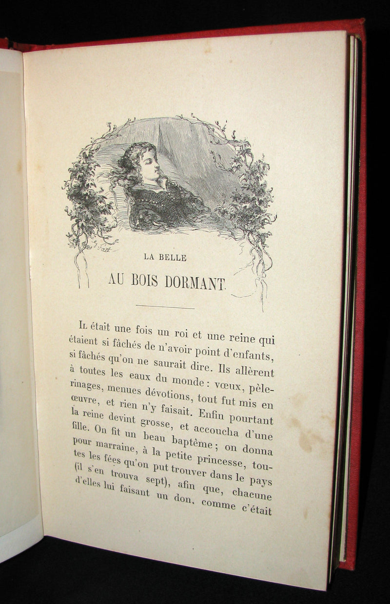 1890 Rare illustrated French Book ~ Contes de Perrault - Fairy Tales.