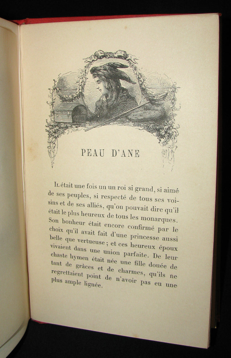 1890 Rare illustrated French Book ~ Contes de Perrault - Fairy Tales.