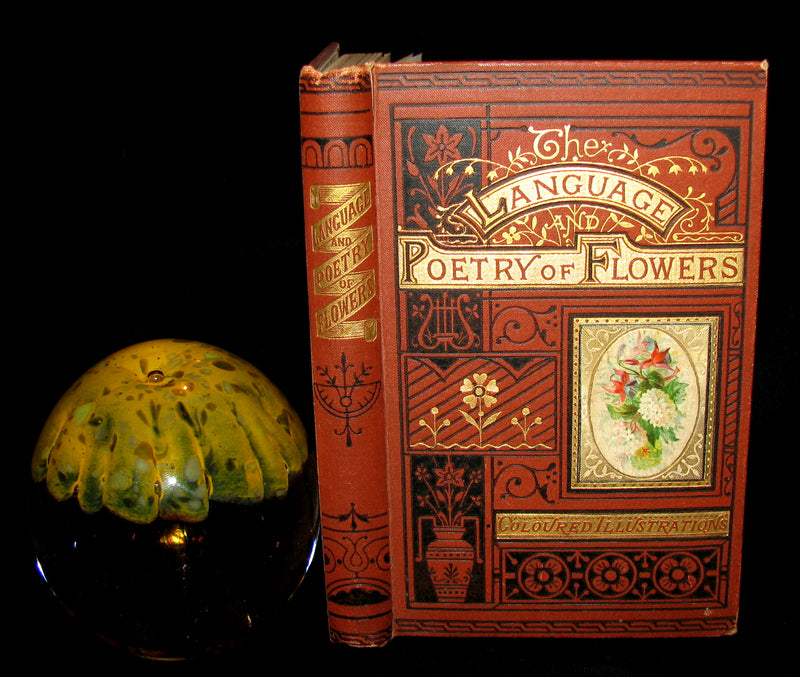 1890 Scarce Book ~ The Language and Poetry of Flowers Illustrated by Mrs L. Burke