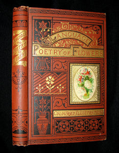 1890 Scarce Book ~ The Language and Poetry of Flowers Illustrated by Mrs L. Burke