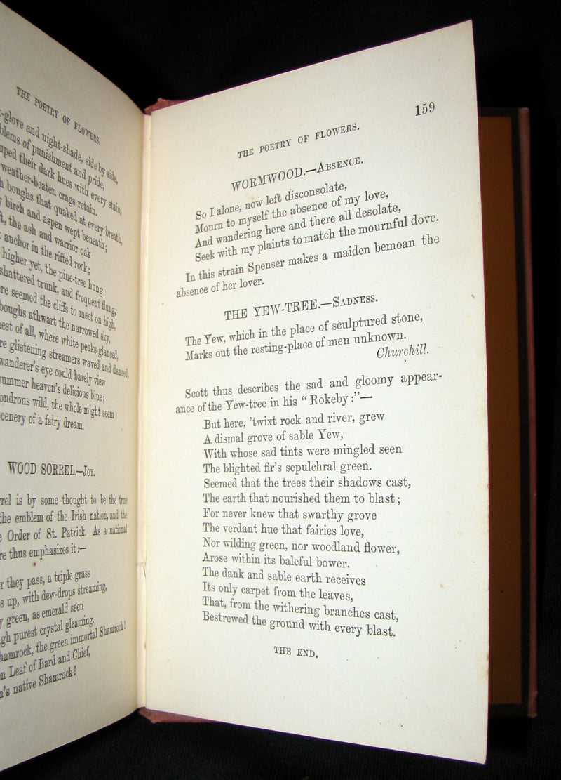 1890 Scarce Book ~ The Language and Poetry of Flowers Illustrated by Mrs L. Burke