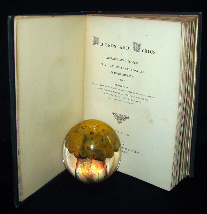 1881 Rare Victorian Book - Legends and Lyrics by Adelaide Anne Procter. Illustrated.