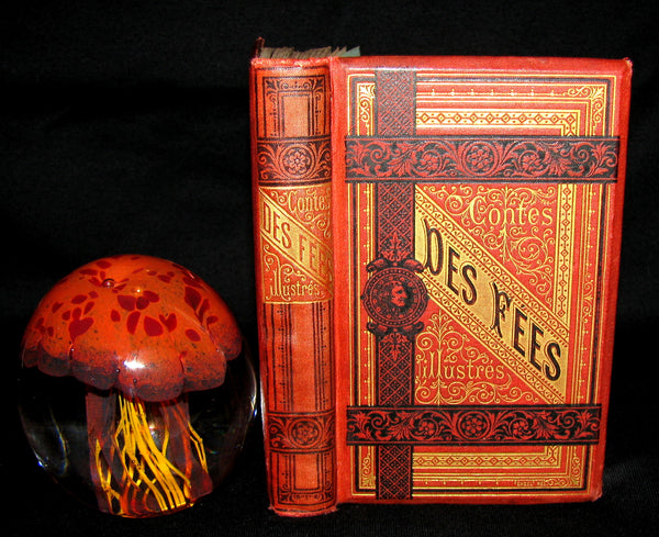 1890 Rare COLOR illustrated French Book ~ Contes des Fées by Perrault - Fairy Tales