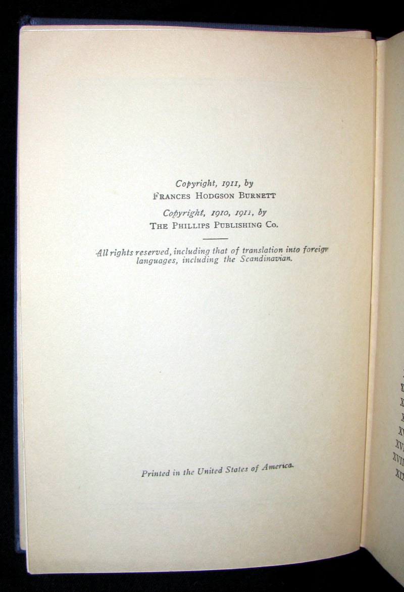 1911 Rare First Edition Book - The SECRET GARDEN by Frances Hodgson Burnett.