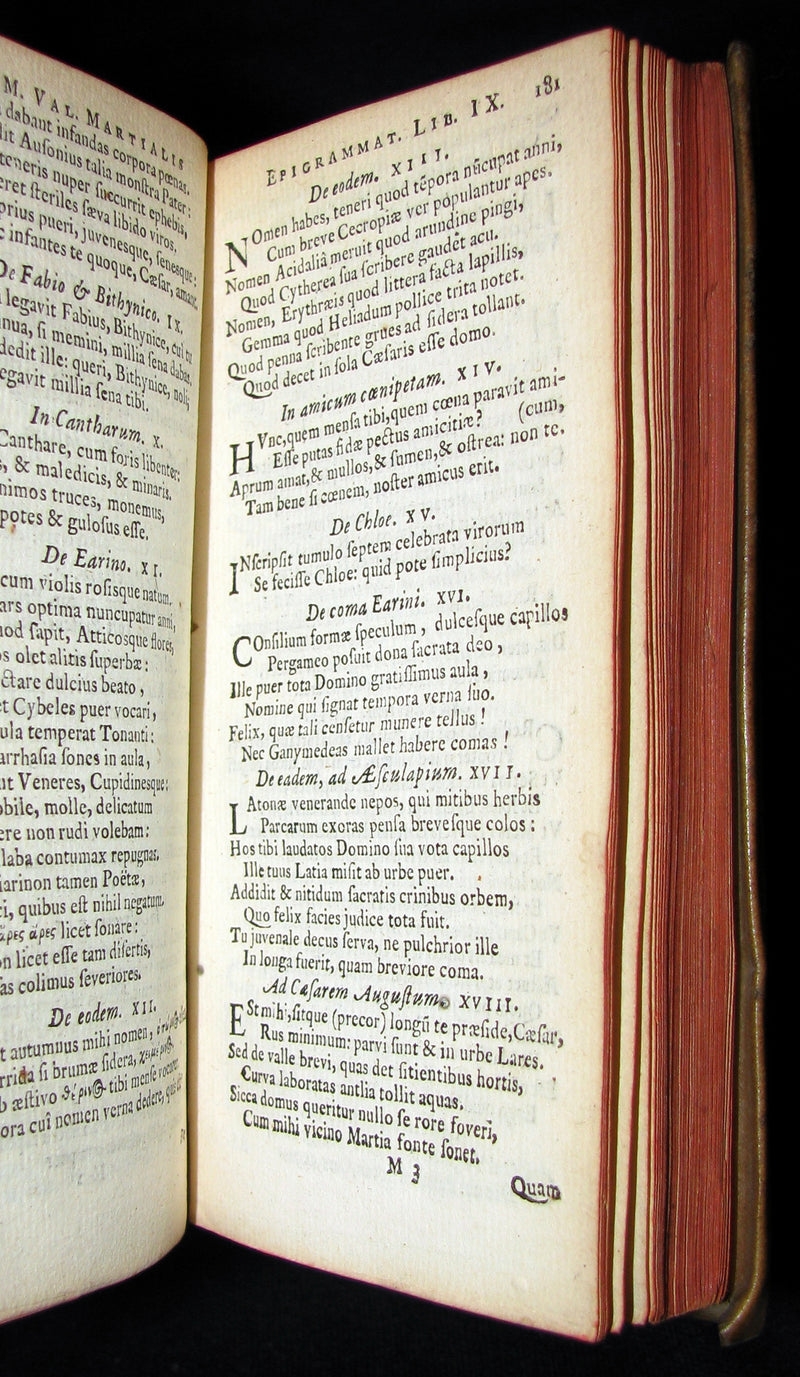 1650 Rare Latin vellum Book - MARTIAL's Epigrams - M. Val Martialis Epigrammata
