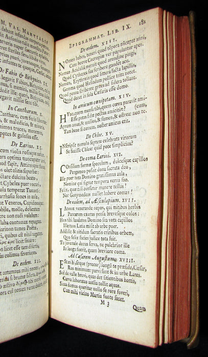 1650 Rare Latin vellum Book - MARTIAL's Epigrams - M. Val Martialis Epigrammata