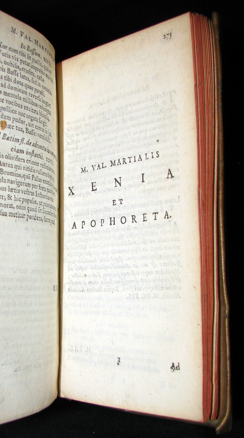 1650 Rare Latin vellum Book - MARTIAL's Epigrams - M. Val Martialis Epigrammata