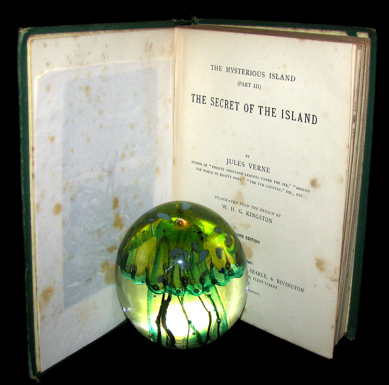 1879 Rare Third Edition - The Secret of the Island by Jules Verne. Illustrated.