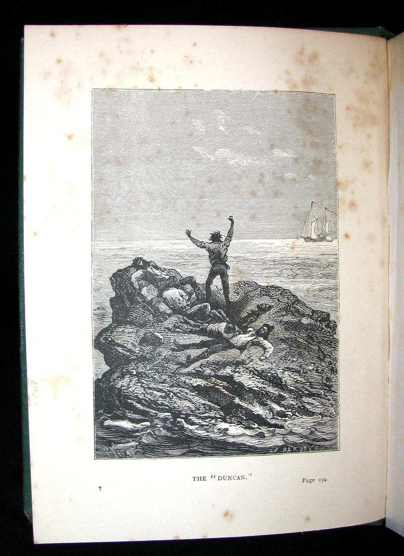 1879 Rare Third Edition - The Secret of the Island by Jules Verne. Illustrated.