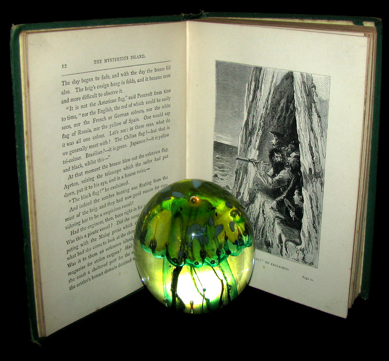 1879 Rare Third Edition - The Secret of the Island by Jules Verne. Illustrated.