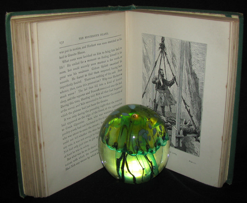 1879 Rare Third Edition - The Secret of the Island by Jules Verne. Illustrated.