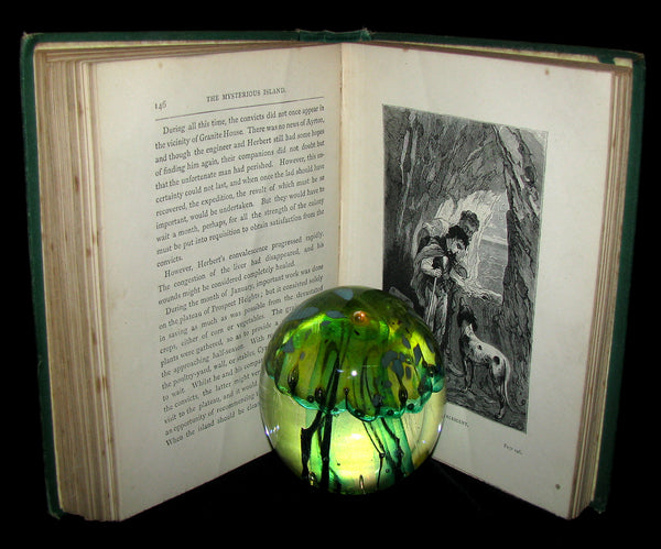 1879 Rare Third Edition - The Secret of the Island by Jules Verne. Illustrated.