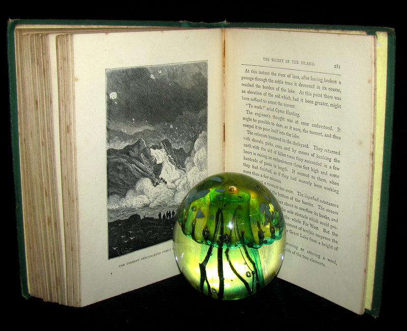 1879 Rare Third Edition - The Secret of the Island by Jules Verne. Illustrated.