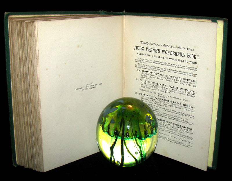 1879 Rare Third Edition - The Secret of the Island by Jules Verne. Illustrated.