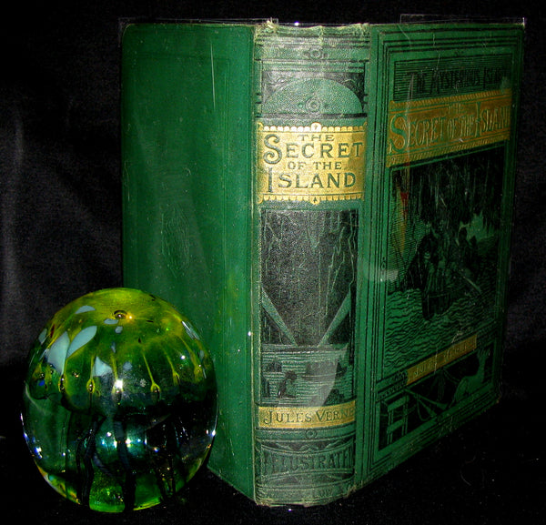 1879 Rare Third Edition - The Secret of the Island by Jules Verne. Illustrated.
