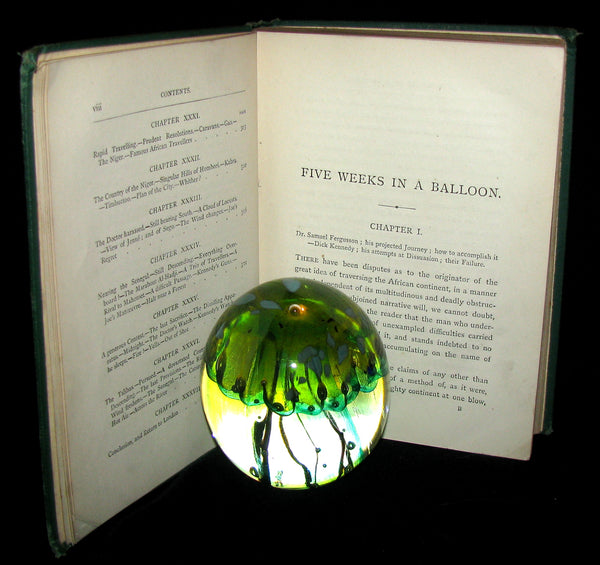 1879 Rare Early Edition - JULES VERNE Five Weeks in a Balloon.