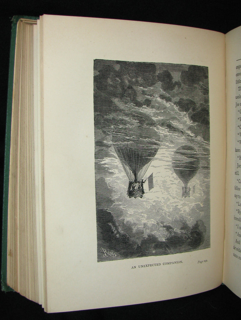 1879 Rare Early Edition - JULES VERNE Five Weeks in a Balloon.