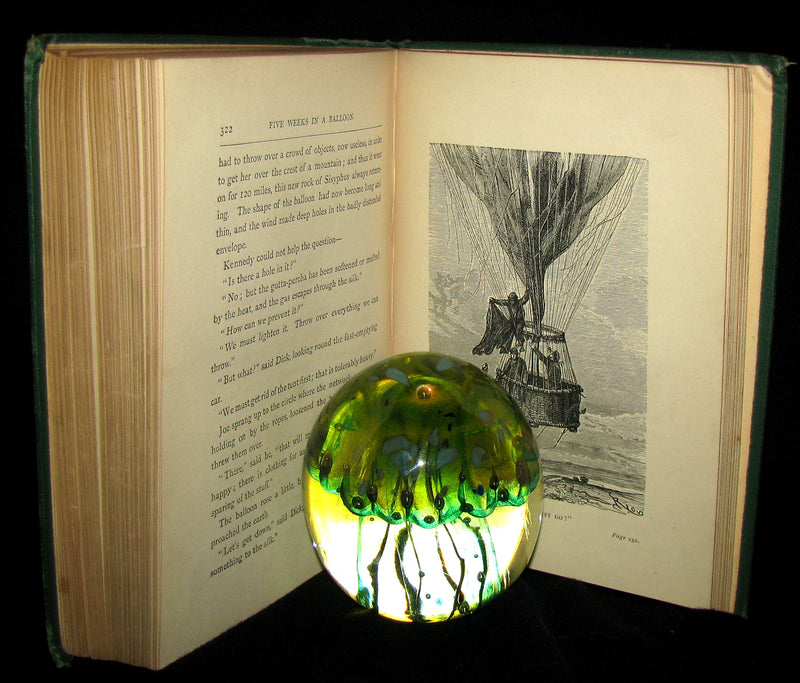 1879 Rare Early Edition - JULES VERNE Five Weeks in a Balloon.