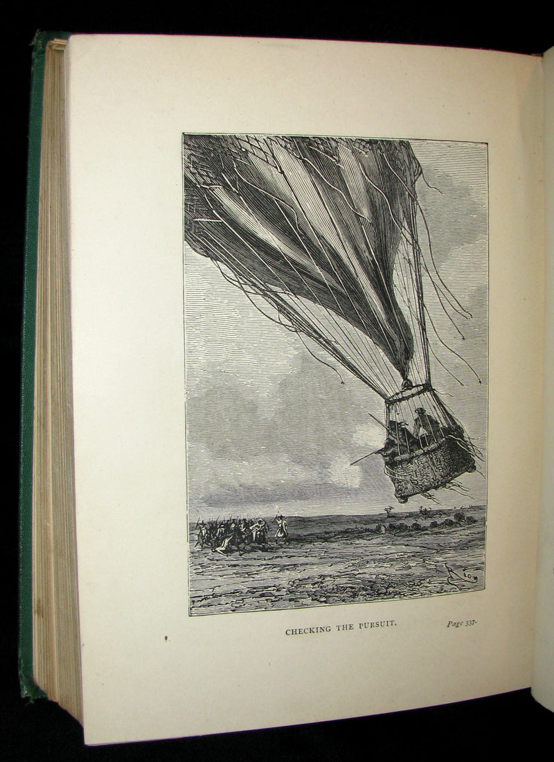 1879 Rare Early Edition - JULES VERNE Five Weeks in a Balloon.