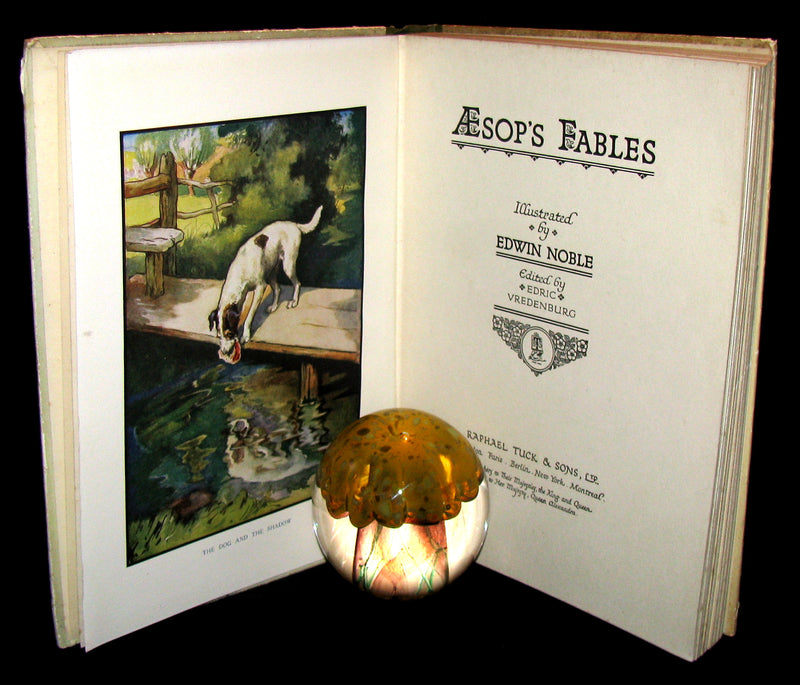 1910 Rare Book - Aesop's Fables Illustrated by Edwin Noble