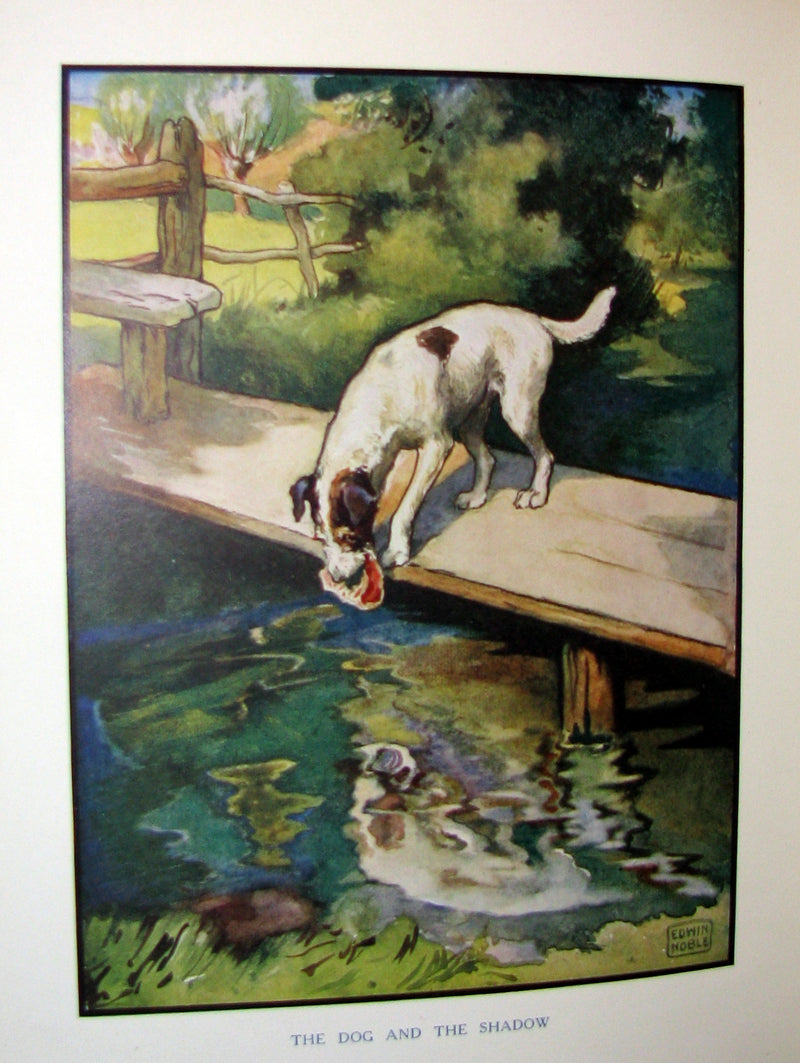 1910 Rare Book - Aesop's Fables Illustrated by Edwin Noble