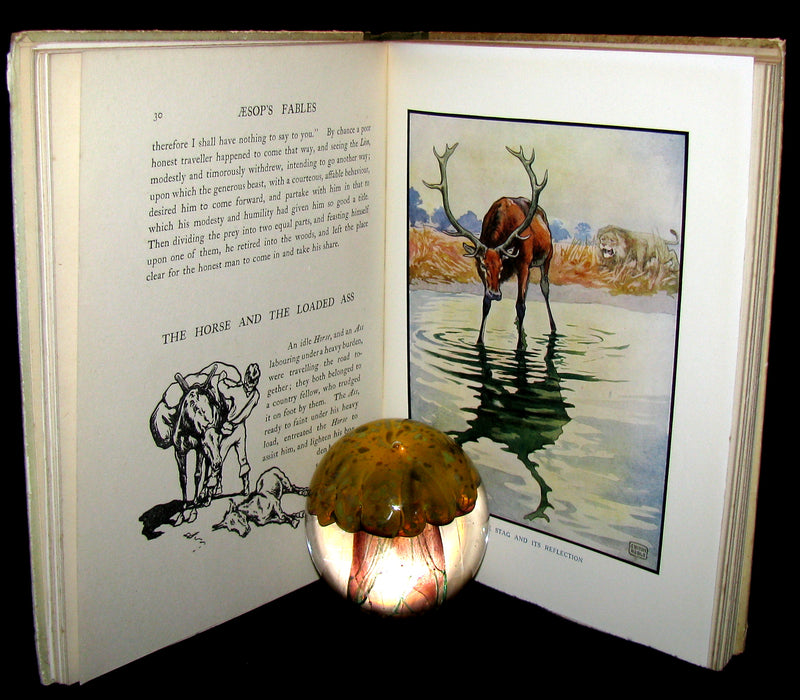 1910 Rare Book - Aesop's Fables Illustrated by Edwin Noble