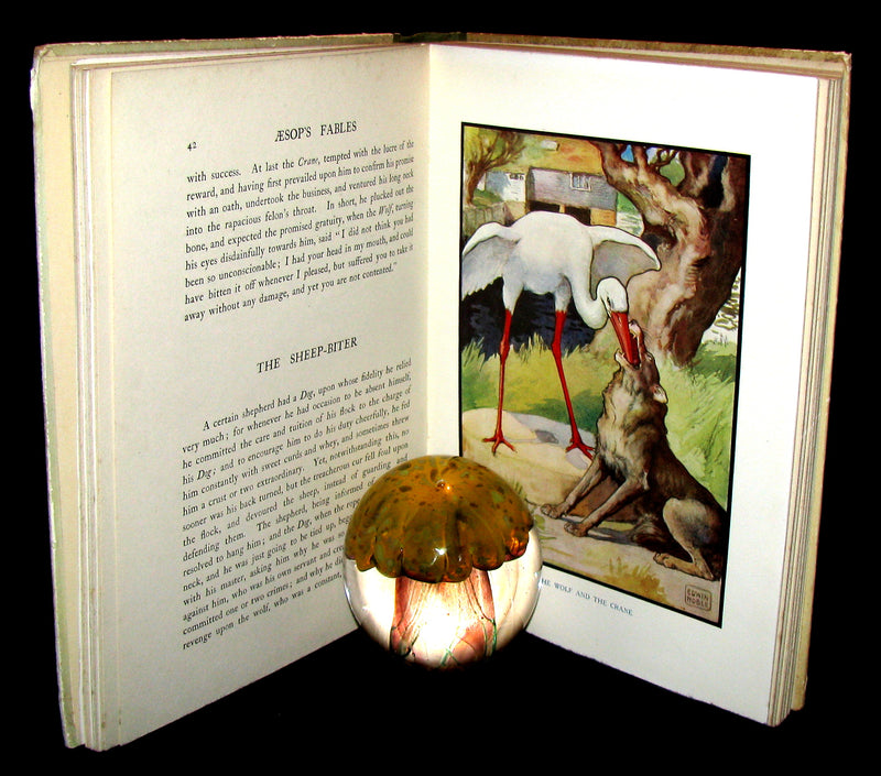 1910 Rare Book - Aesop's Fables Illustrated by Edwin Noble