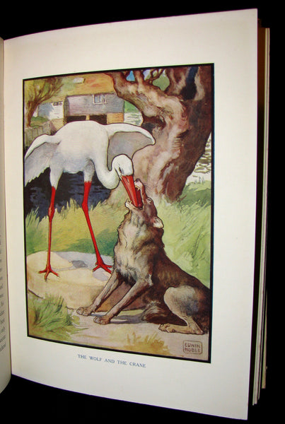 1910 Rare Book - Aesop's Fables Illustrated by Edwin Noble