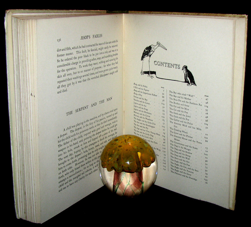 1910 Rare Book - Aesop's Fables Illustrated by Edwin Noble