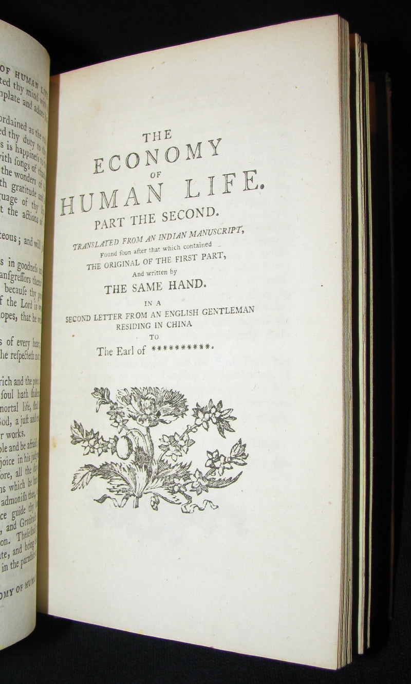 1800 Rare Book -  The Economy of Human Life from an Indian Manuscript written by a Bramin
