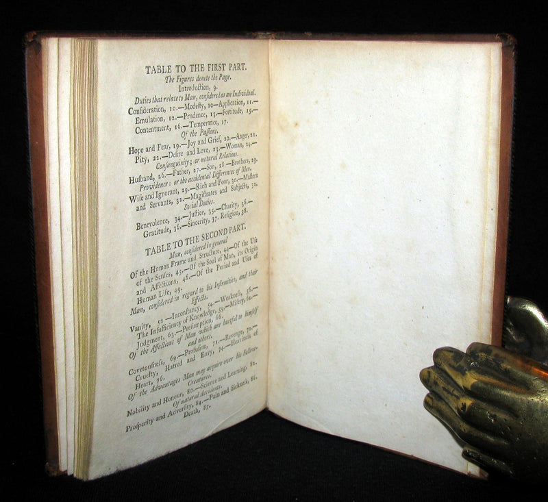 1800 Rare Book -  The Economy of Human Life from an Indian Manuscript written by a Bramin