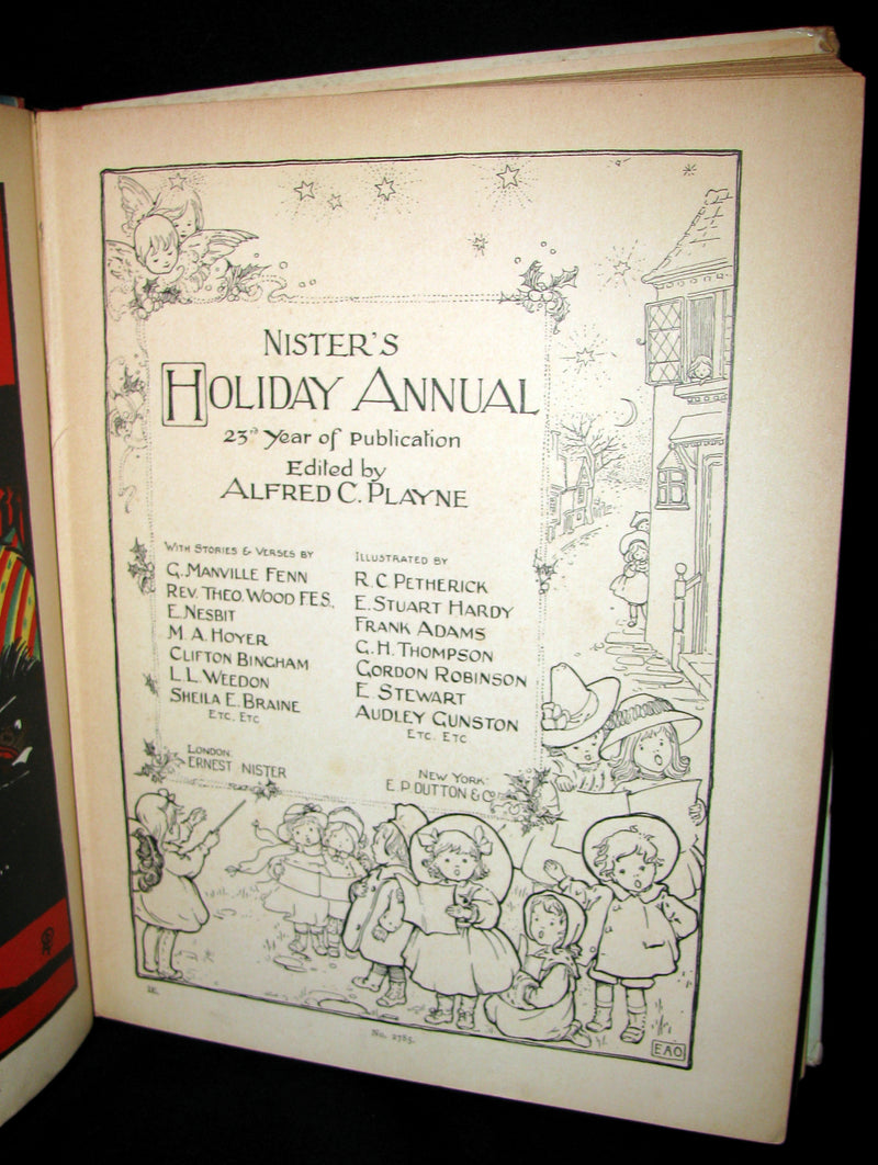 1912 Scarce Illustrated Book - Nister's Holiday Annual, 23rd Year of Publication