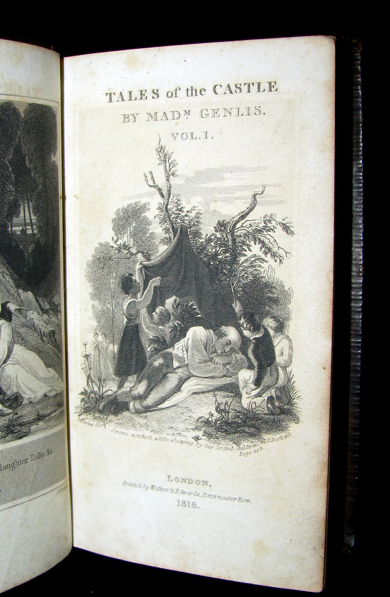 1816 Rare Book set - TALES of the CASTLE by Madame De Genlis