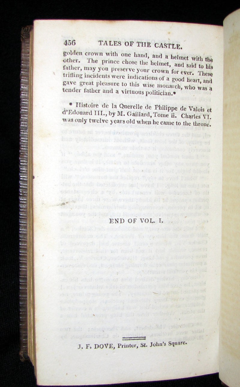 1816 Rare Book set - TALES of the CASTLE by Madame De Genlis